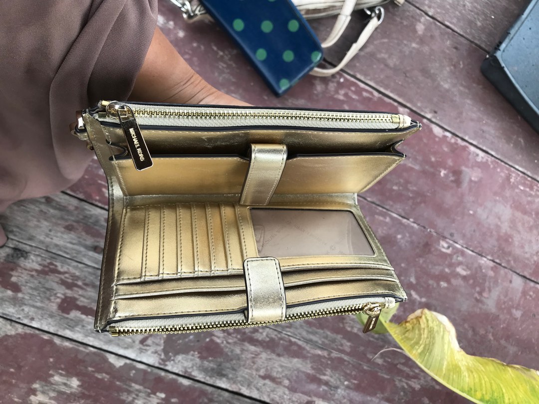Michael kors sales double zipper wallet