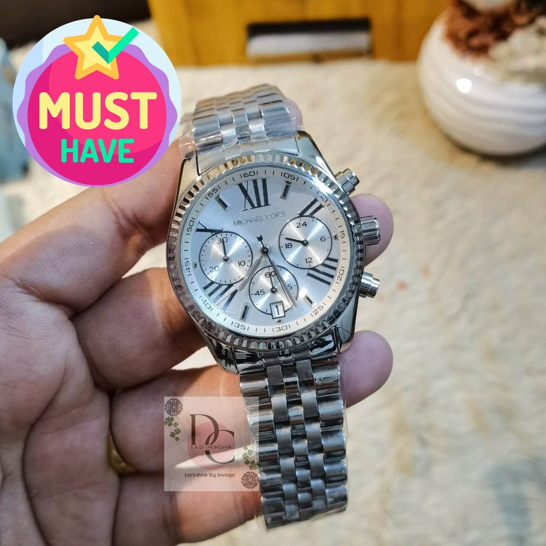 Michael Kors Lexington Silver tone Women s watch