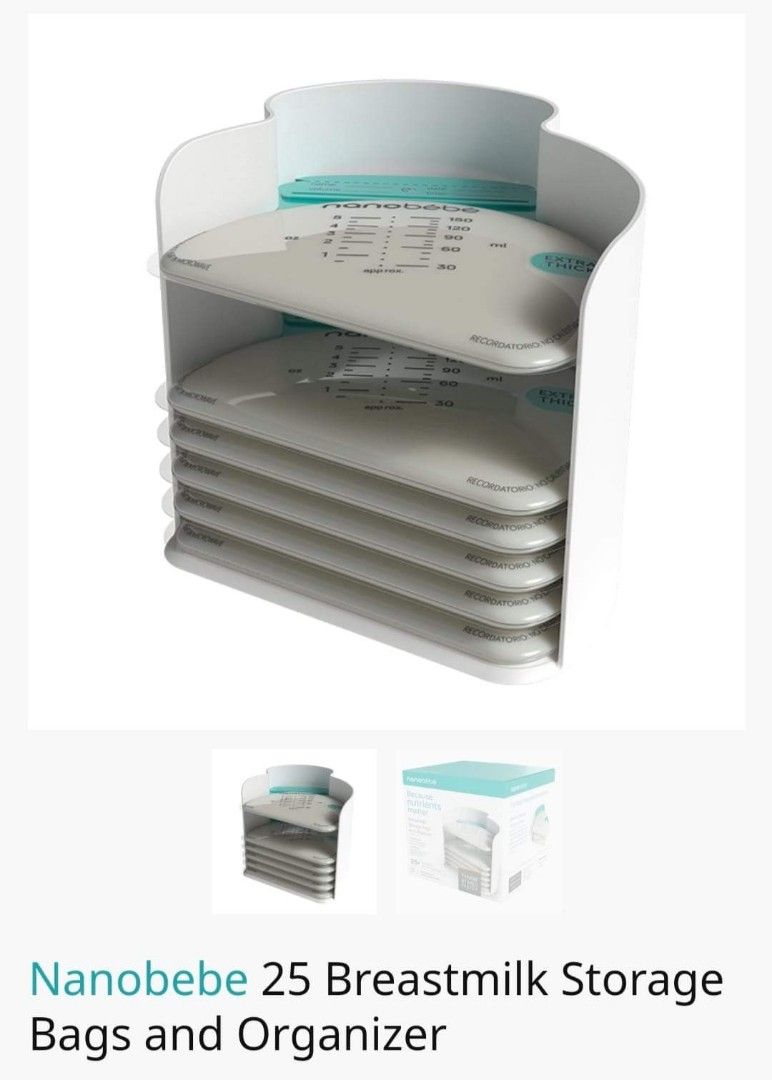 Nanobebe Breastmilk Storage Bags and Organizer, Babies & Kids, Nursing