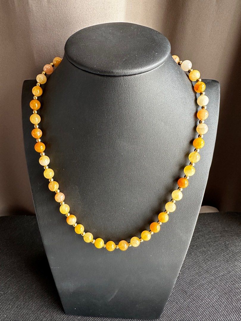 Yellow sale jade necklace