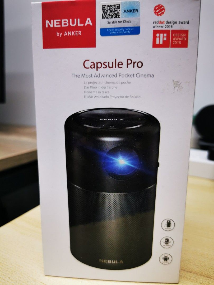Nebula capsule Pro by Anker, TV & Home Appliances, TV & Entertainment,  Projectors on Carousell