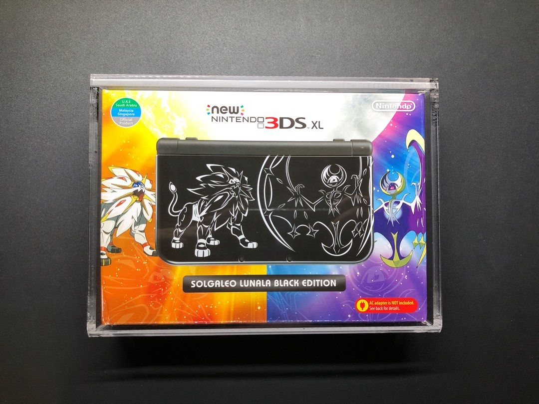 Nintendo new 3ds xl pokemon solgaleo lunala black edition hotsell