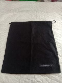 Nike Golf black cotton dust bag 15"h x 13"w