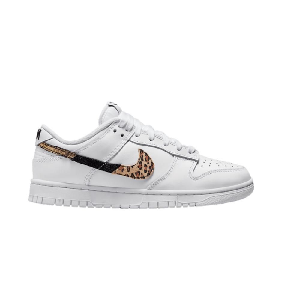 Nike Wmns Dunk Low SE Animal Swoosh White Leopard Luxury