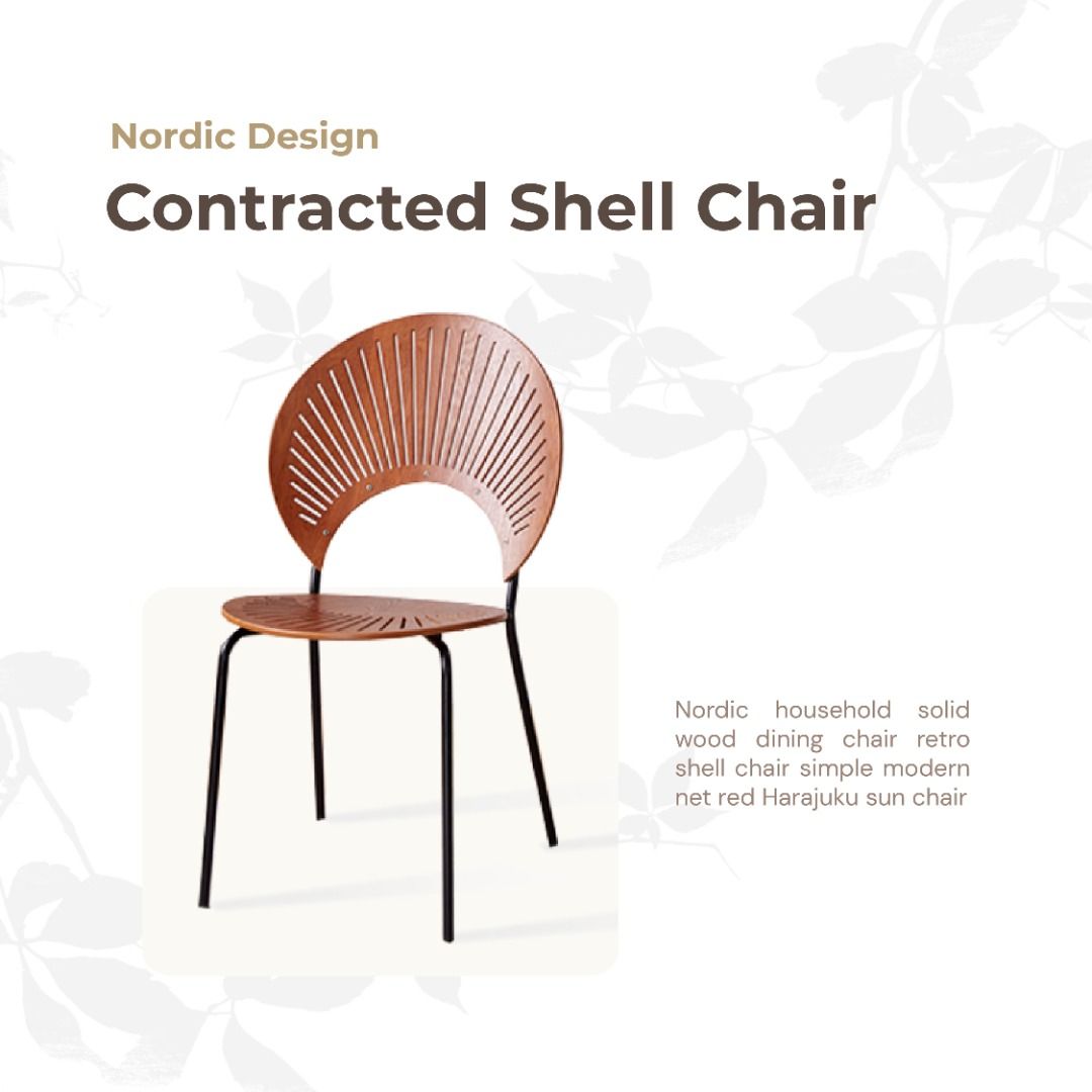 Nordic Shell Dining Chair, Furniture & Home Living, Furniture, Chairs ...