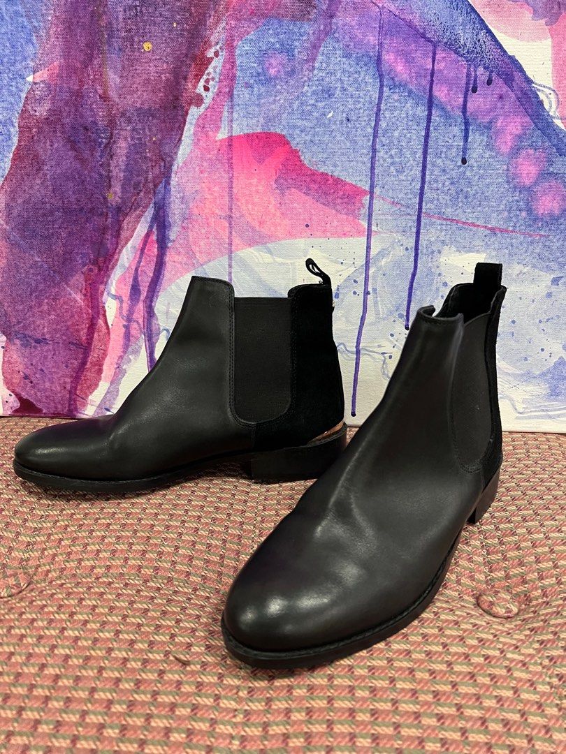 Office black boots hot sale