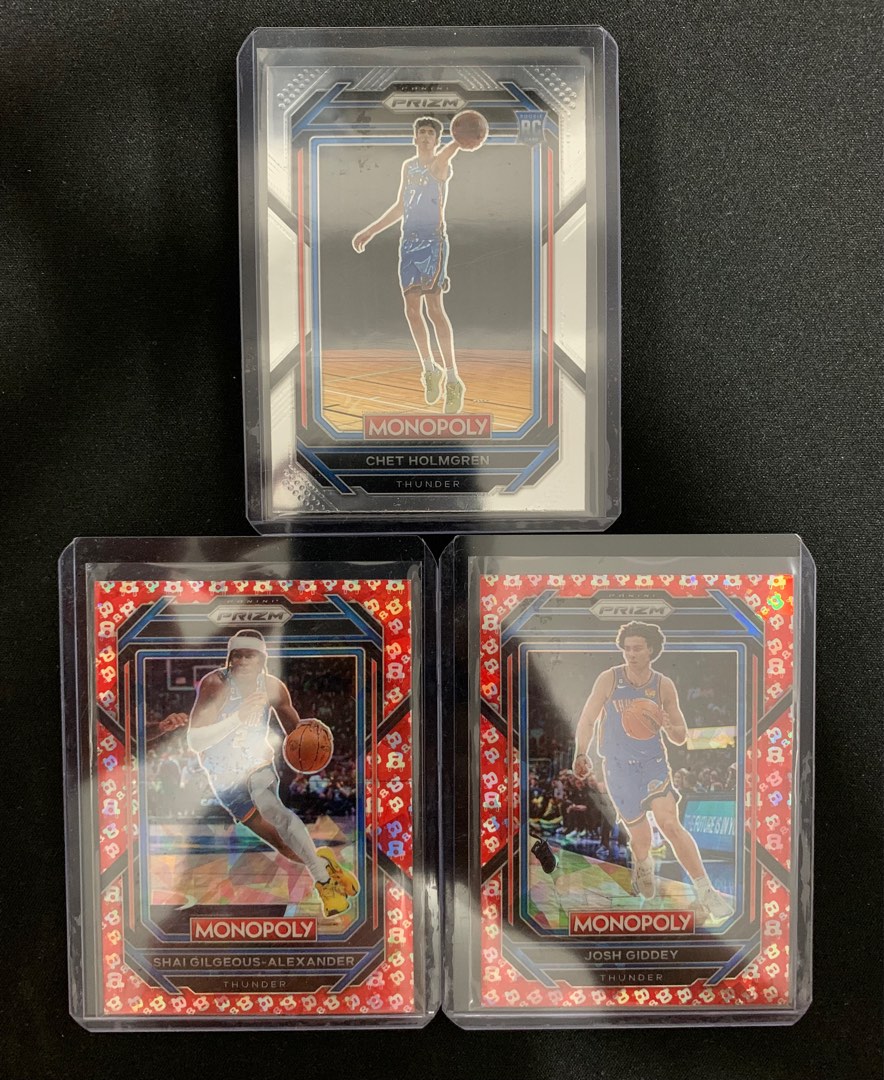OKC Monopoly NBA cards Josh Giddey Chet Holmgren SGA, Hobbies & Toys