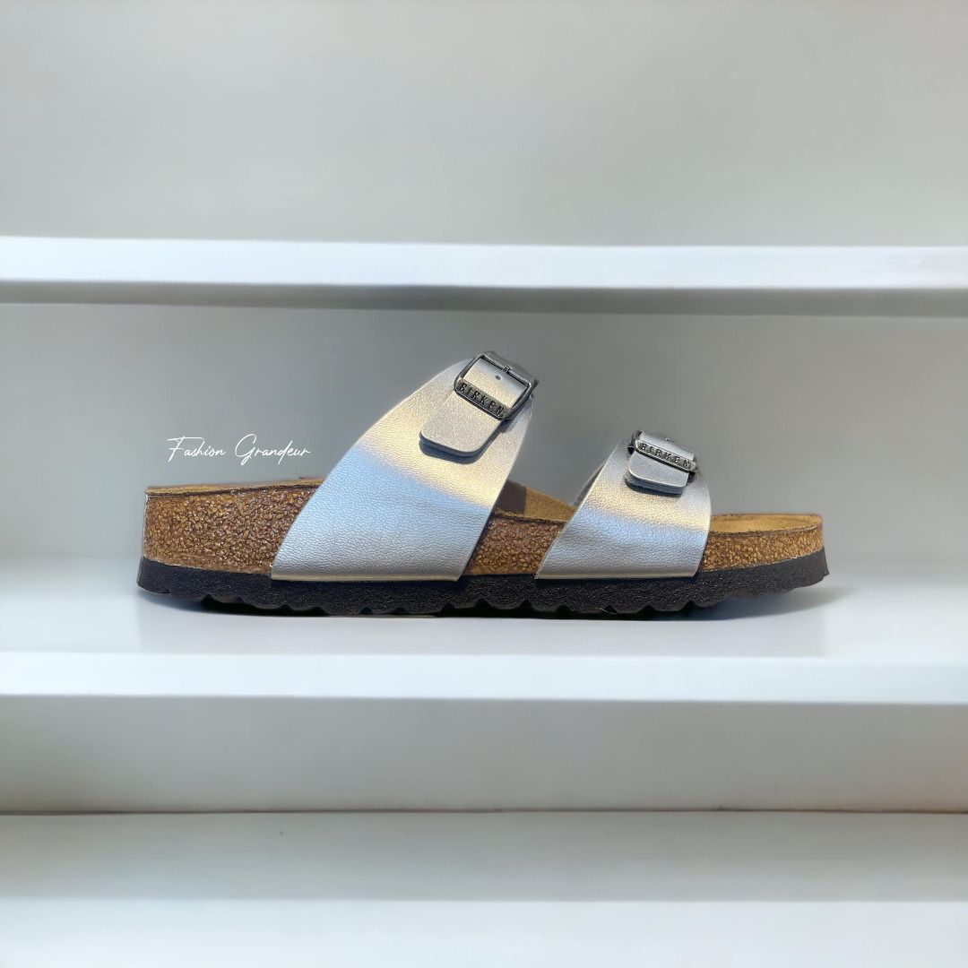 Original Birkenstock Sydney Silver EU 36 37 Narrow fit Women s