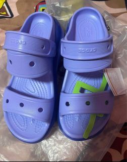 Original Crocs Mega Crush Sandals In Moonlight Jelly size w6