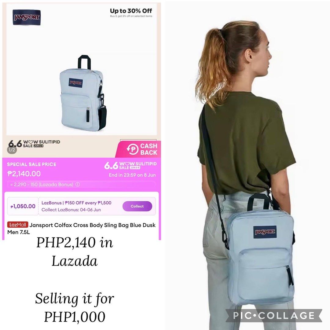 Original Jansport Colfax Women s Fashion Bags Wallets Cross