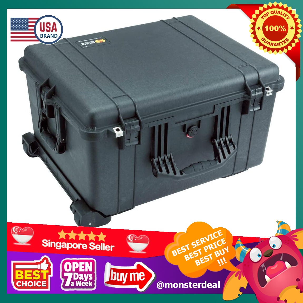 Pelican 1620 Case with Foam (Camera, Equipment, Multi-Purpose), Black,  Hobbies  Toys, Travel, Luggage on Carousell