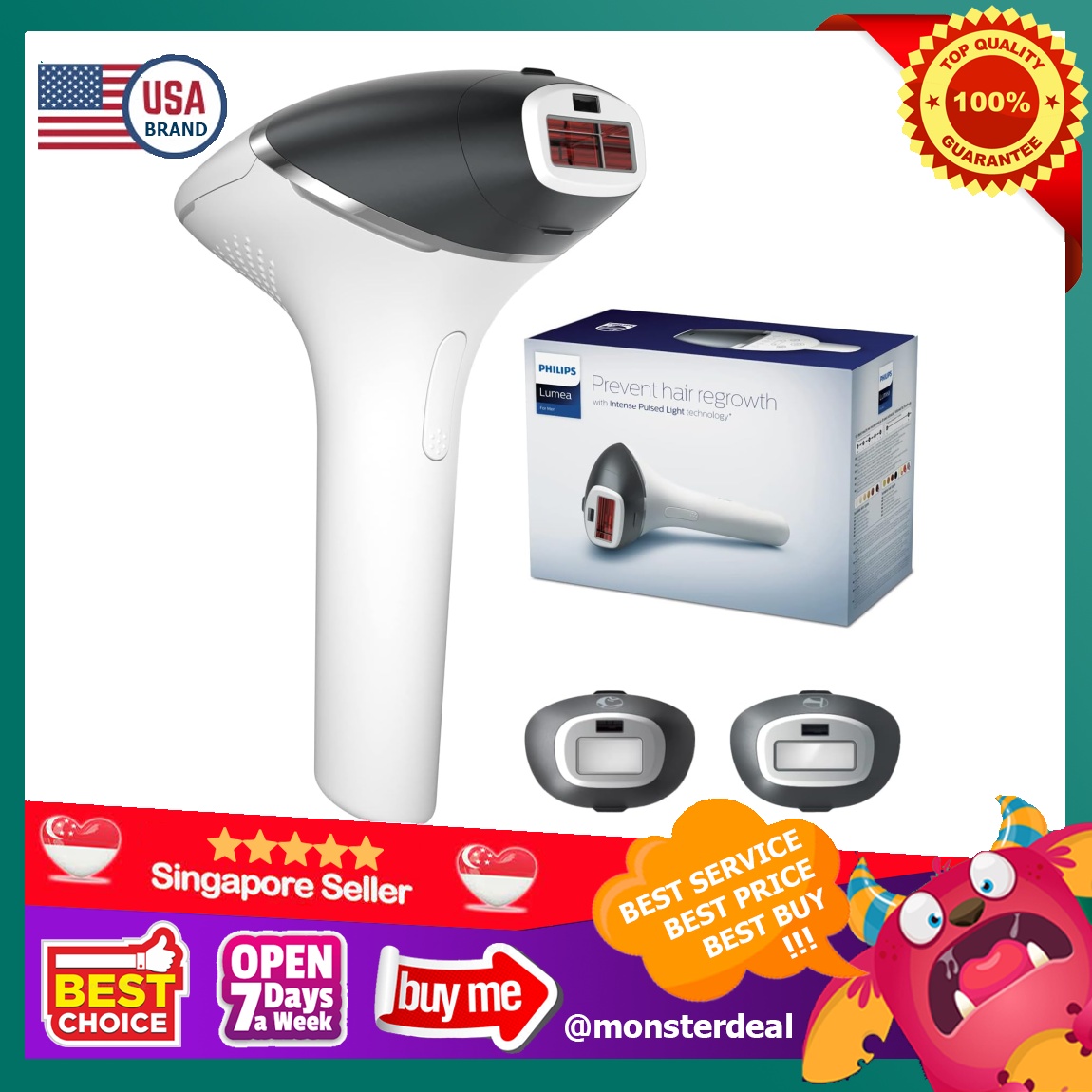 Philips Lumea BG9041 for Men IPL Hair Remover offering Permanently Smooth Skin