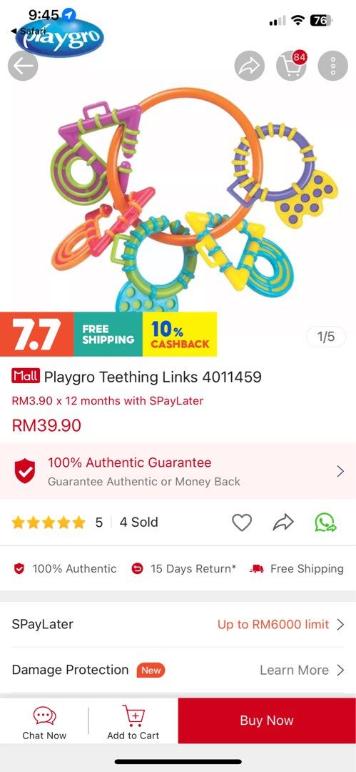 Playgro teething online links