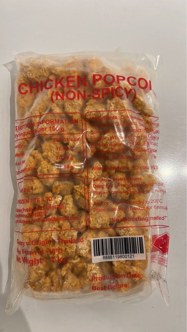 Popcorn Chicken 1kg, Food & Drinks, Chilled & Frozen Food on Carousell
