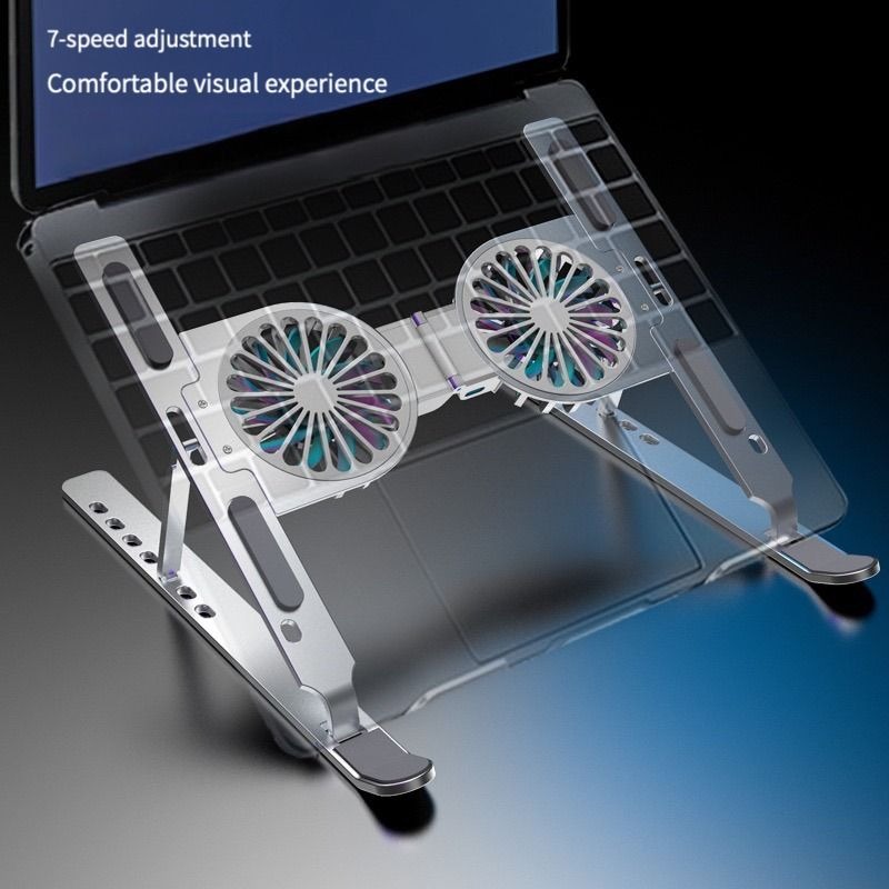 Portable Laptop Stand with silent strong cooling fan/ Foldable Design ...