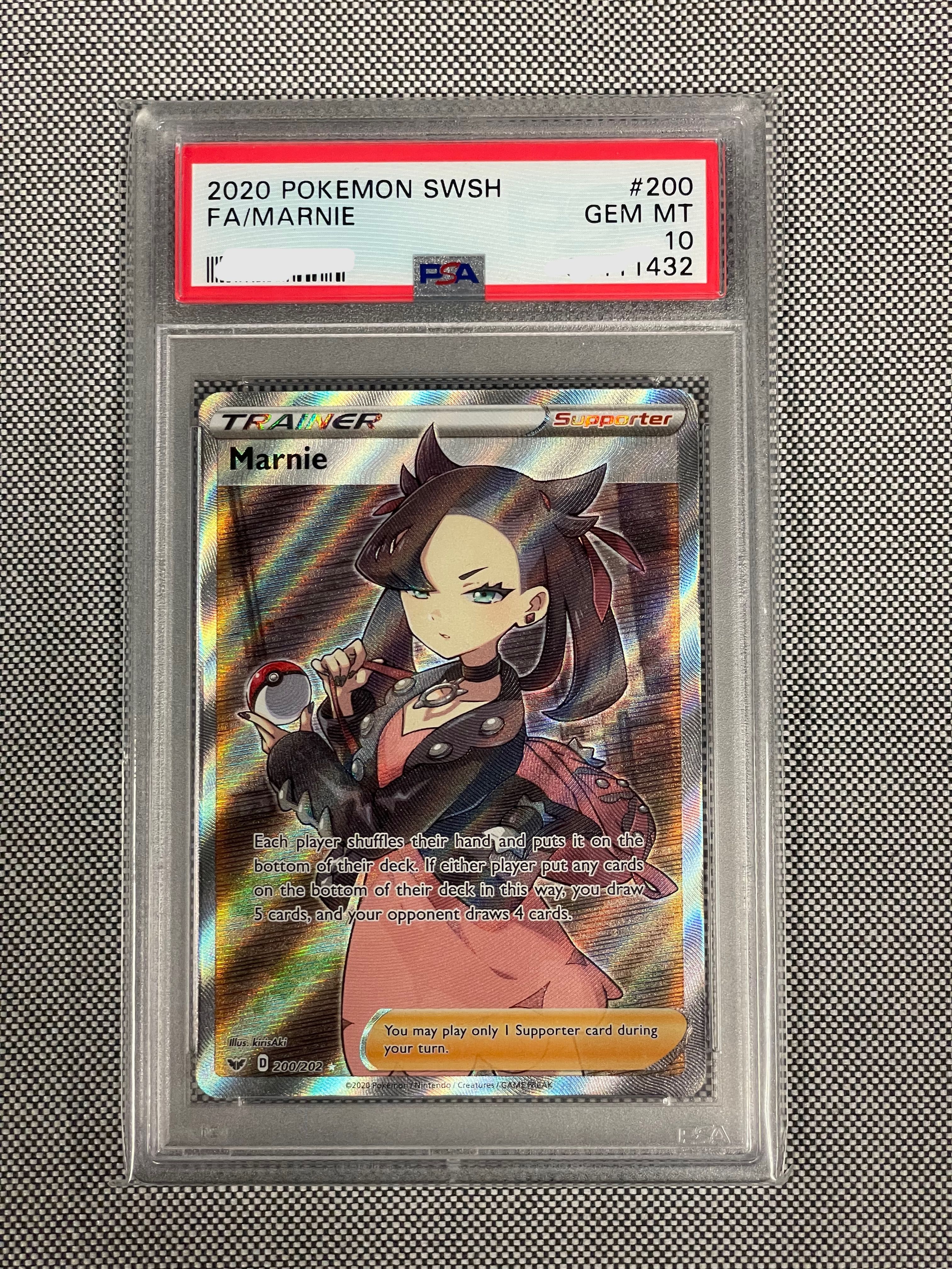 PSA 10 Pokemon Sword and Shield Marnie 2020, 興趣及遊戲, 玩具