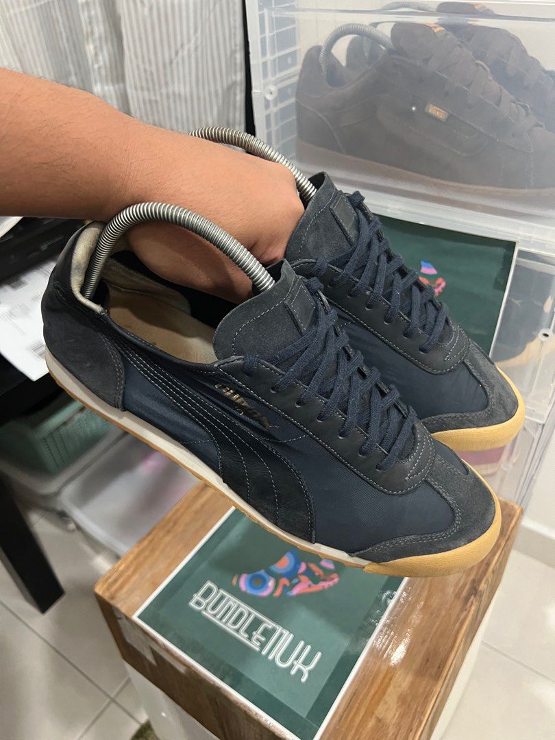 Puma Roma Luxe Nylon Vintage Navy Blue 11UK Men s Fashion