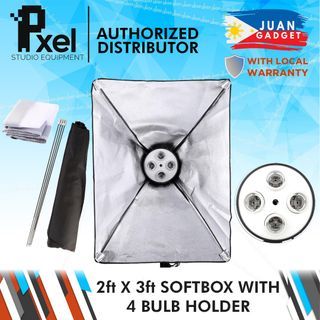 Pxel SB-4B-60X90 4 in 1 E27 Base Socket Light Lamp Bulb Holder Adapter for Photo Video Studio Softbox 60 x 90 cm  | JG Superstore