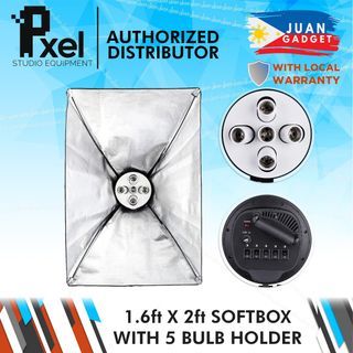 Pxel SB-5B-50X70 5 in 1 E27 Base Socket Light Lamp Bulb Holder Adapter for Photo Video Studio Softbox 50 x 70 cm  | JG Superstore