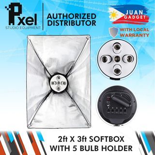 Pxel SB-5B-60X90 5 in 1 E27 Base Socket Light Lamp Bulb Holder Adapter for Photo Video Studio Softbox 60 x 90 cm  | JG Superstore