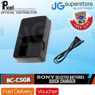 Pxel Sony BC-CSGB Battery Charger for Select Sony Cybershot Camera Batteries (NP-BG1 and NP-FG1) |  BC-CSGB Replacement | JG Superstore