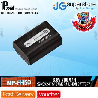 Pxel Sony NP-FH50 InfoLithium Actiforce Rechargeable 6.8V 900mAh Battery Pack for Select Sony Alpha HandyCam Cameras |  NP-FH50 Replacement | JG Superstore