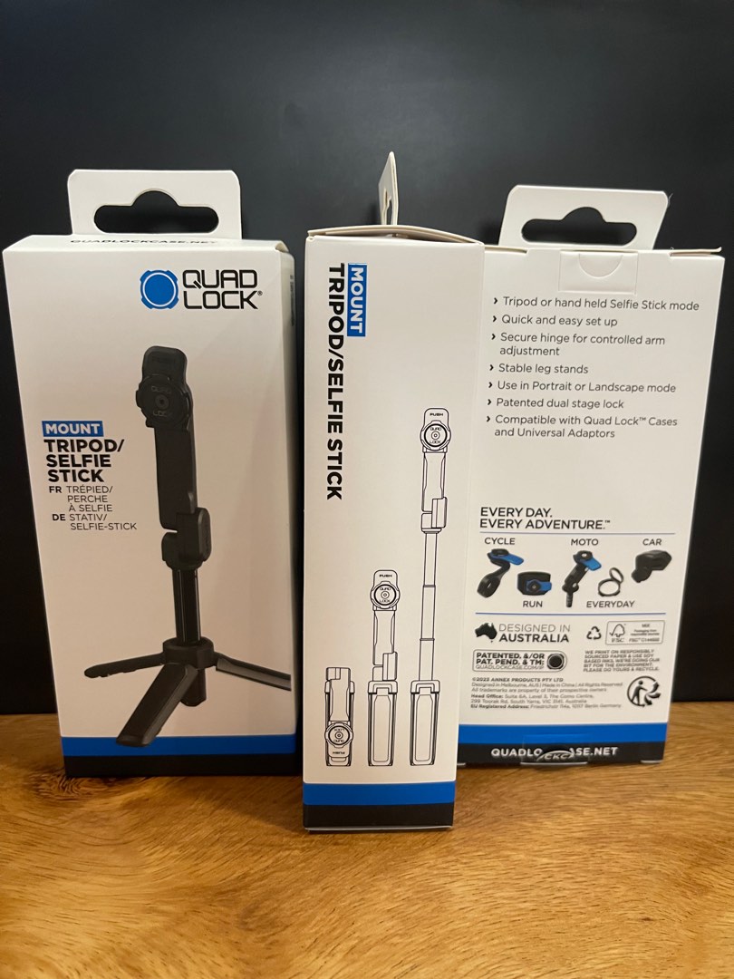 Quad Lock Motorcycle Mount Quad Lock Tripod Selfie Stick Good