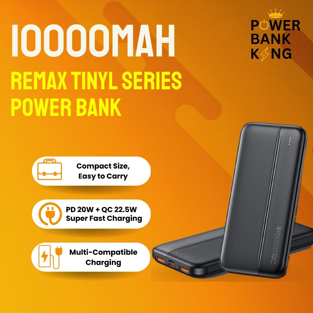 Remax 10000mAh RPP-212 Tinyl Series 22.5W PD + QC Multi-Compatible Fast ...