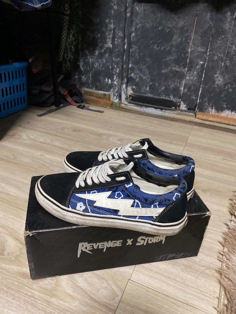 Blue rag top vans