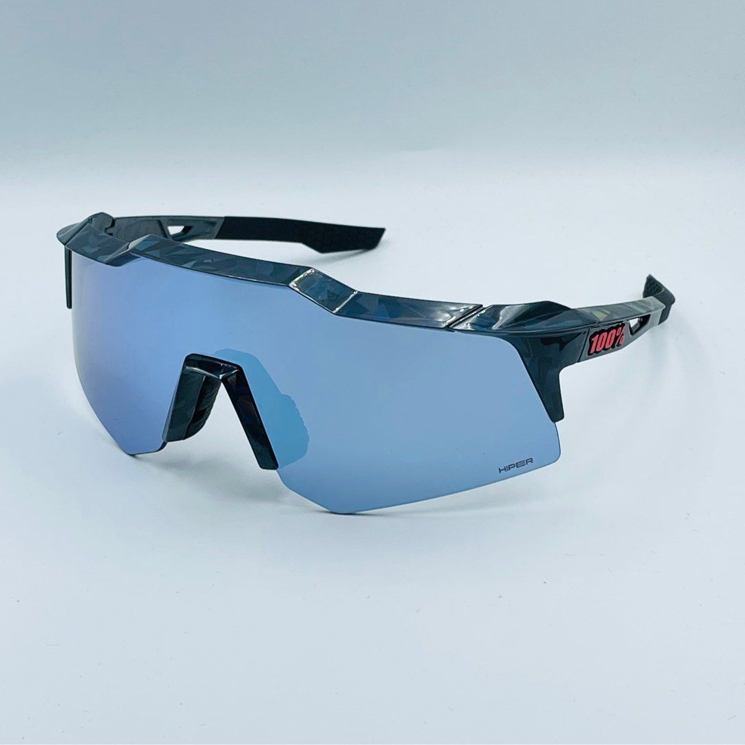 Ride 100% Speedcraft XS Black Holographic - HiPER Blue Multilayer ...