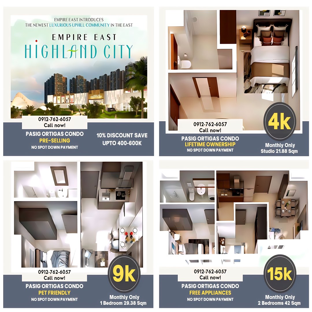 RUSH! PASIG CONDO RENT TO OWN CAINTA MARIKINA ANTIPOLO TAYTAY ORTIGAS