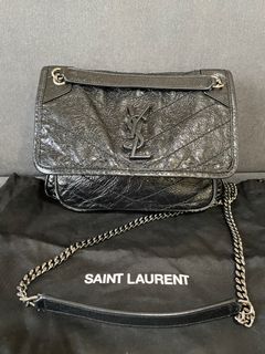 Saint Laurent Niki Baby Mock Croc Shoulder Bag