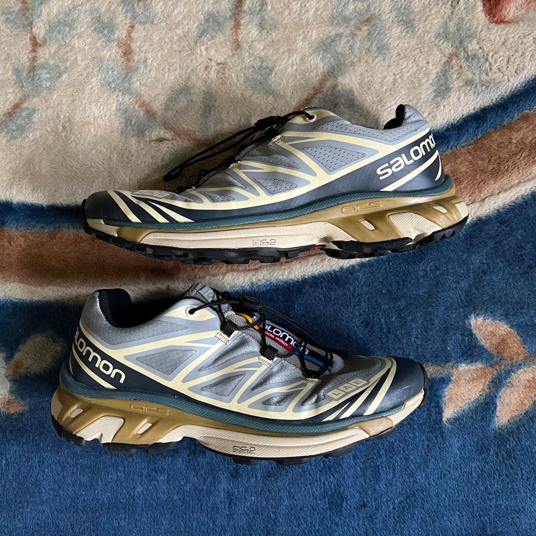 Salomon SLab XT6 Quarry/Bleached Sand/Cumin, Men's Fashion, Footwear