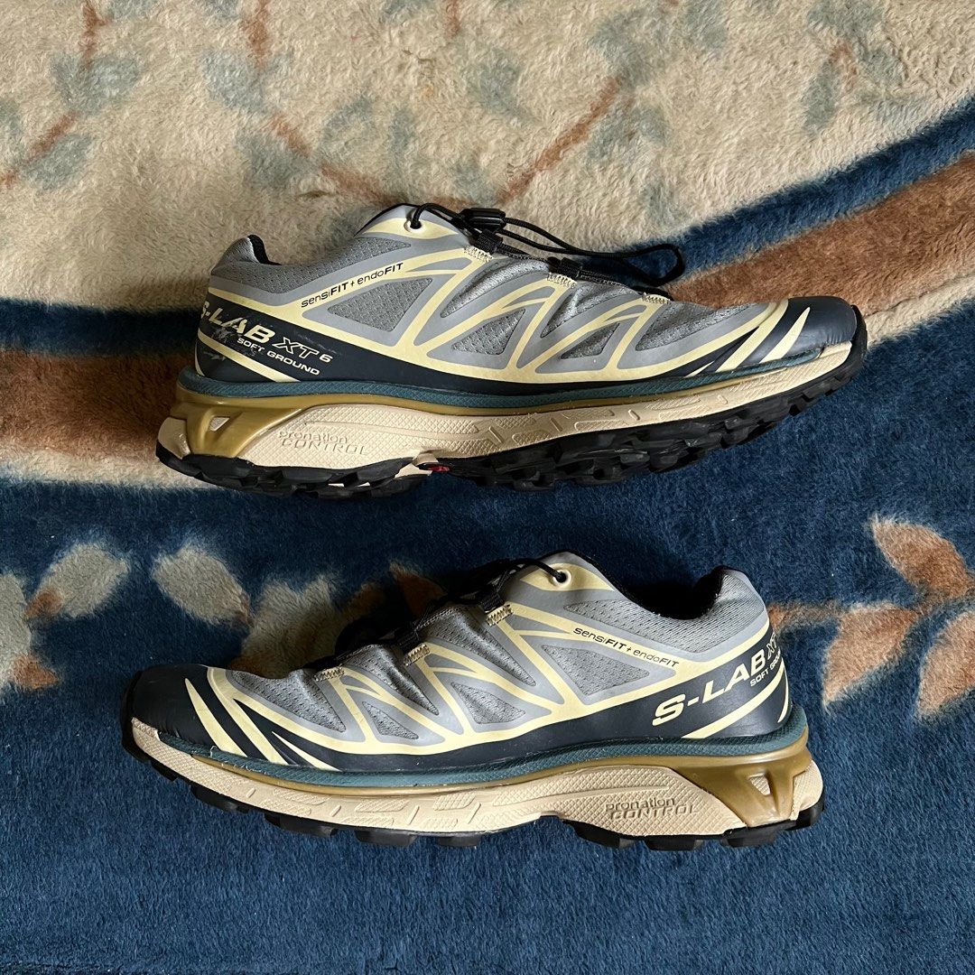 Salomon SLab XT6 Quarry/Bleached Sand/Cumin, Men's Fashion, Footwear