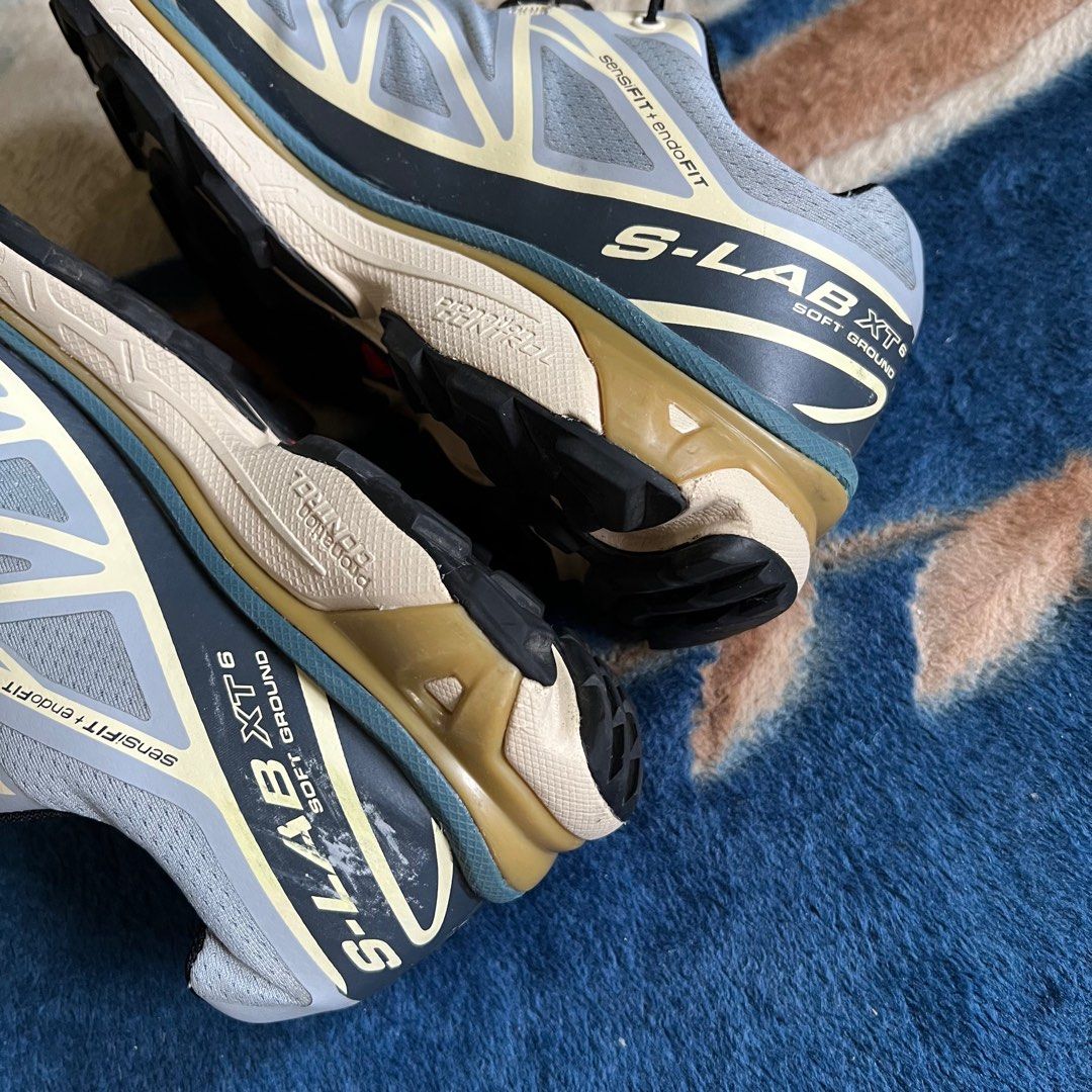 Salomon SLab XT6 Quarry/Bleached Sand/Cumin, Men's Fashion, Footwear