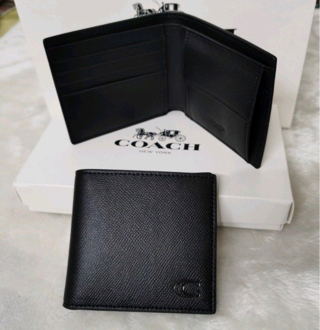 Mens wallet with new arrivals coin pocket coach