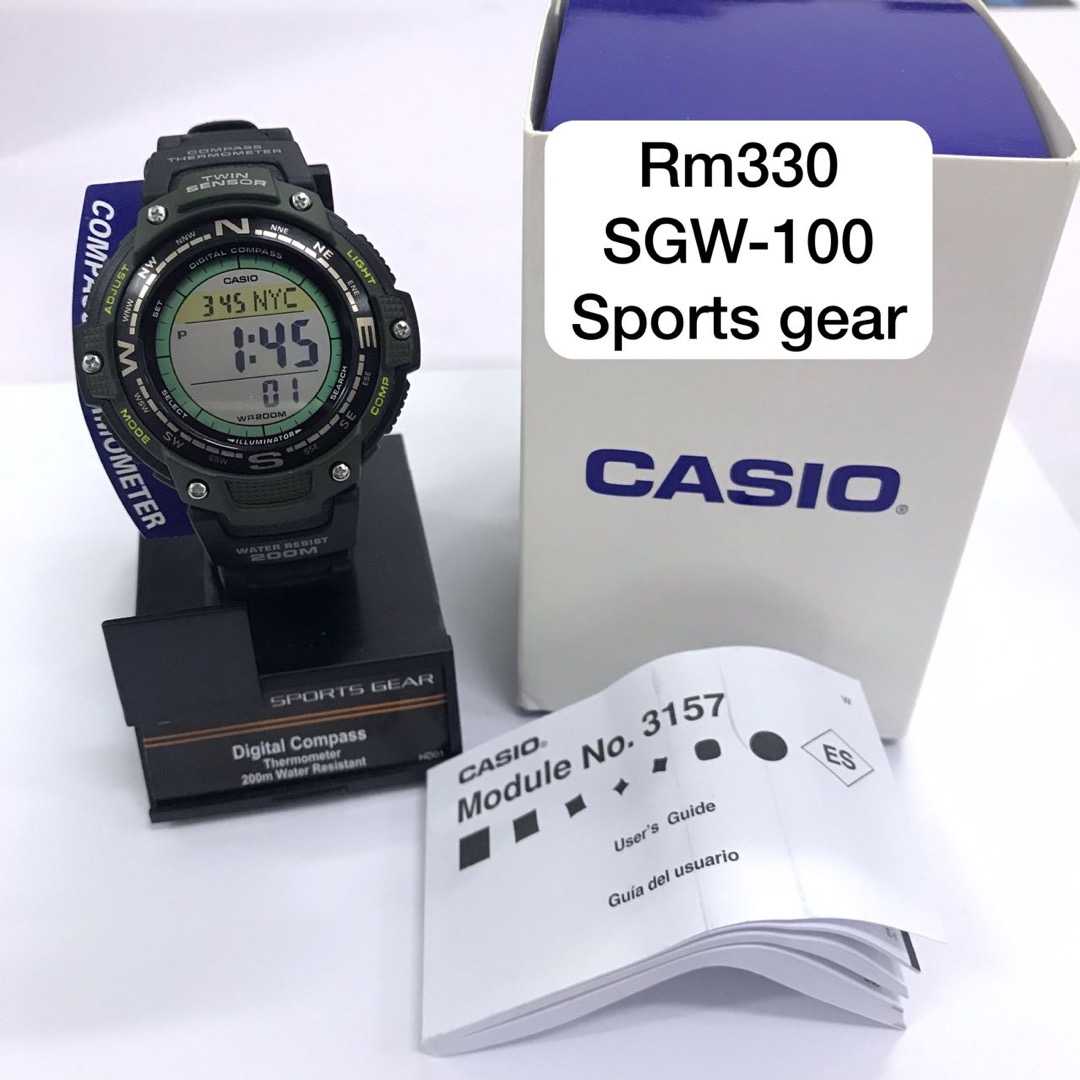Casio men's digital compass twin sensor sport watch store