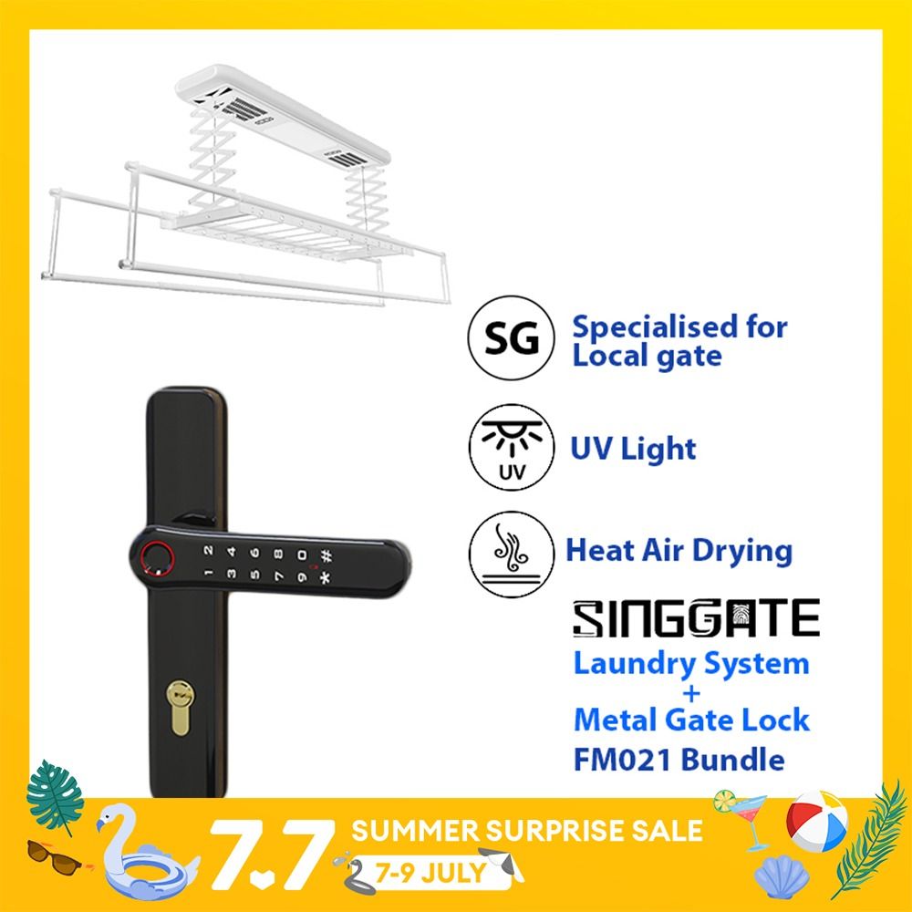 SINGGATE [Bundle] Automated Smart Laundry System + Biometrics Digital ...