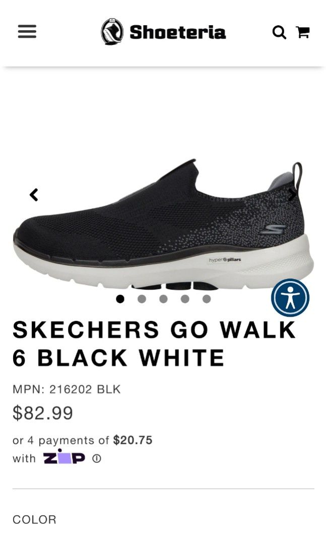 Skechers (216202) Mens GO WALK 6 Sneaker Shoes in Sizes UK 7 to 15