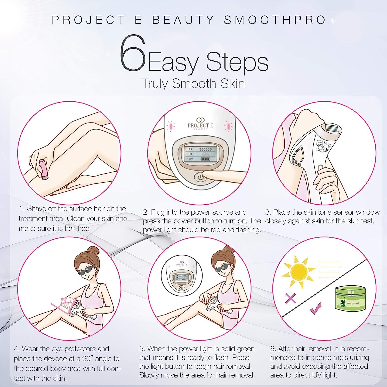 SmoothPro+ IPL Hair Removal Device by Project E Beauty | Intense Pulsed ...