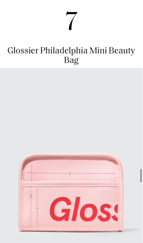 New Unopened Glossier Atlanta Exclusive Mini Beauty Bag Red Makeup