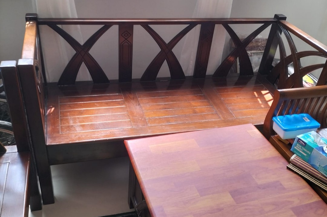 Real Wood Living Room Black Side Table