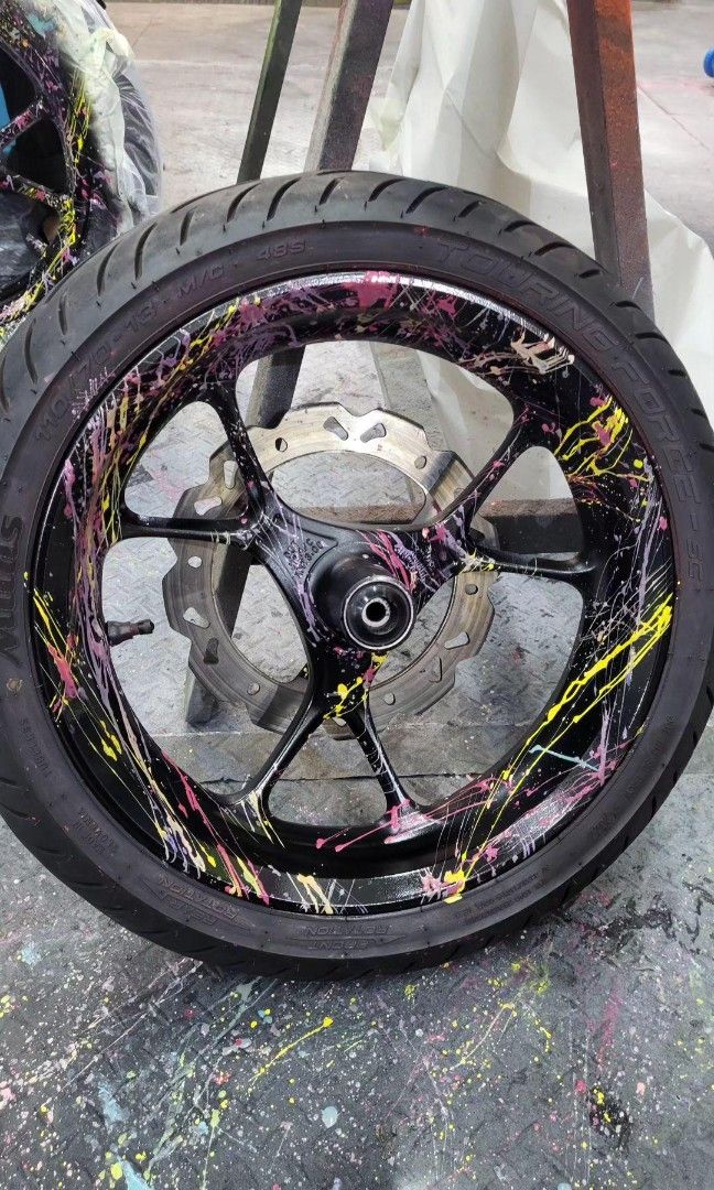 Spray Bike Rim / Splatter Rims/ Splatter Paint Rims / NMAX / XMAX