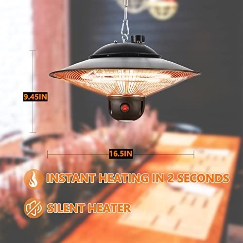 Stockist.SG] DONYER POWER Electric Outdoor Heaters for Garden Patio Heater  with Remote Halogen Heater Ceiling Mounted, 800W/1200W/2000W Greenhouse  Infrared Heaters, Furniture u0026 Home Living, Lighting u0026 Fans, Lighting on  Carousell