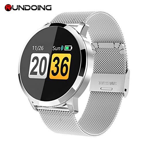 Running Smart Watch OLED Color Screen Smartwatch Men Women Fitness Tracker Heart Rate Monitor for APP H Band Black Leather Strap 2