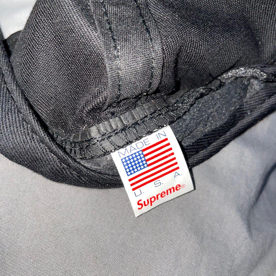 Supreme 3M reflective S logo 6 panel black, Fesyen Pria