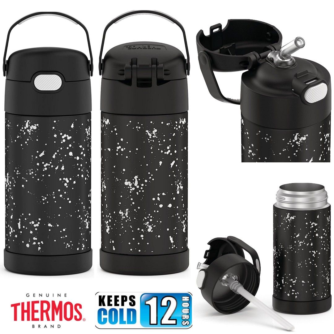 THERMOS FUNTAINER 12 Ounce Stainless Steel Vacuum Insulated Kids Straw