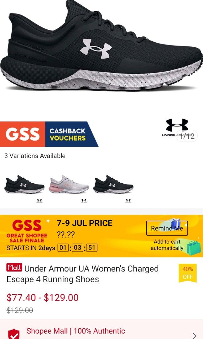 Under armour shop shoes shopee