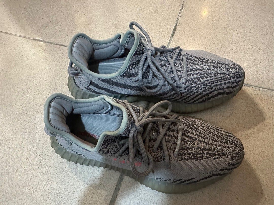 US8.5 Adidas Yeezy Boost 350 V2 Beluga 2.0 灰斑馬AH2203, 他的時尚