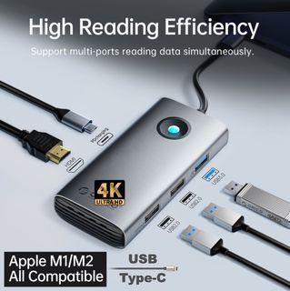 USB C Hub USB C Docking Station with HDMI 60W PD USB 3.0 Data Ports Dock for MacBook Air iPad Pro M1 M2